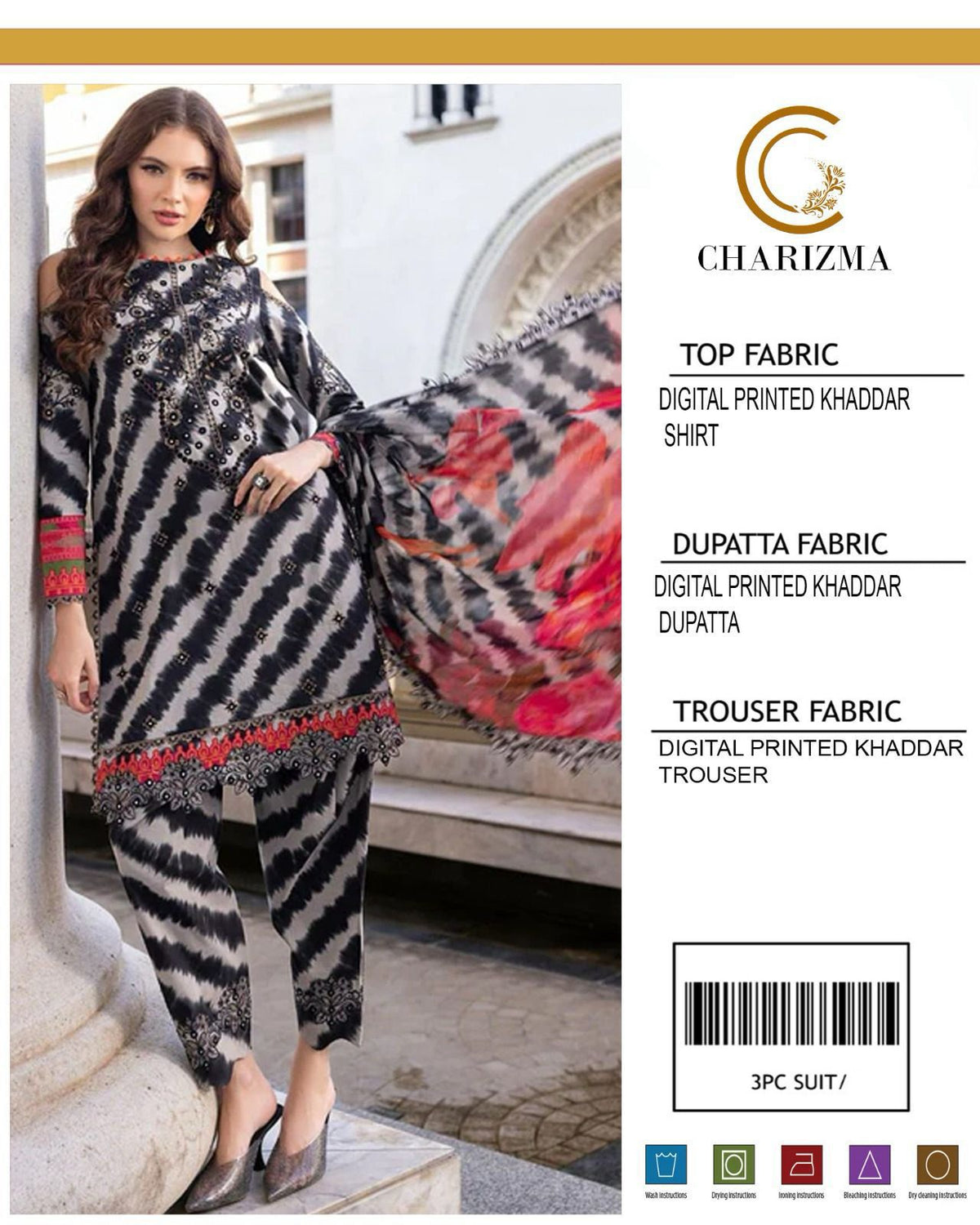 CHARIZMA Khaddar 3PC Digital Print