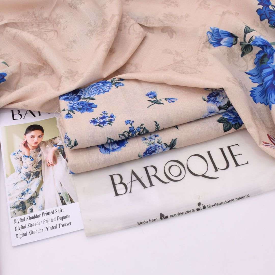 BAROQUE Khaddar 3PC Digital Print