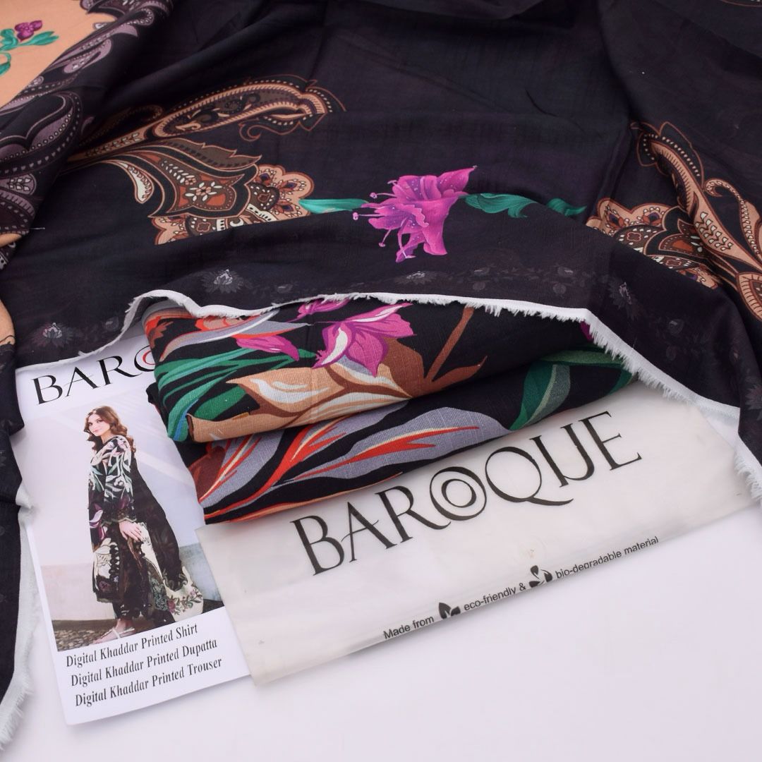 BAROQUE Khaddar 3PC Digital Print