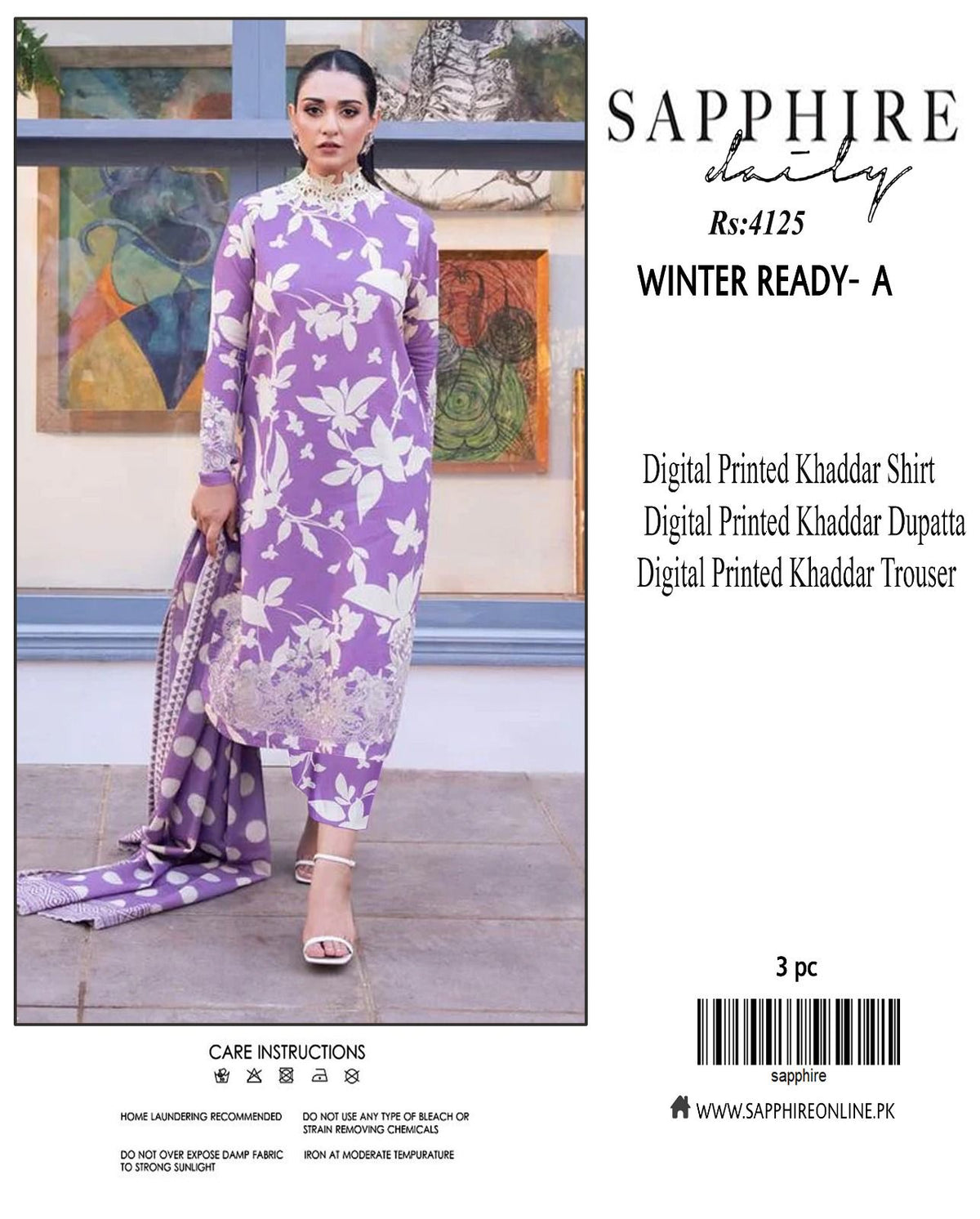 SAPPHIRE Khaddar 3PC Digital Print Collection