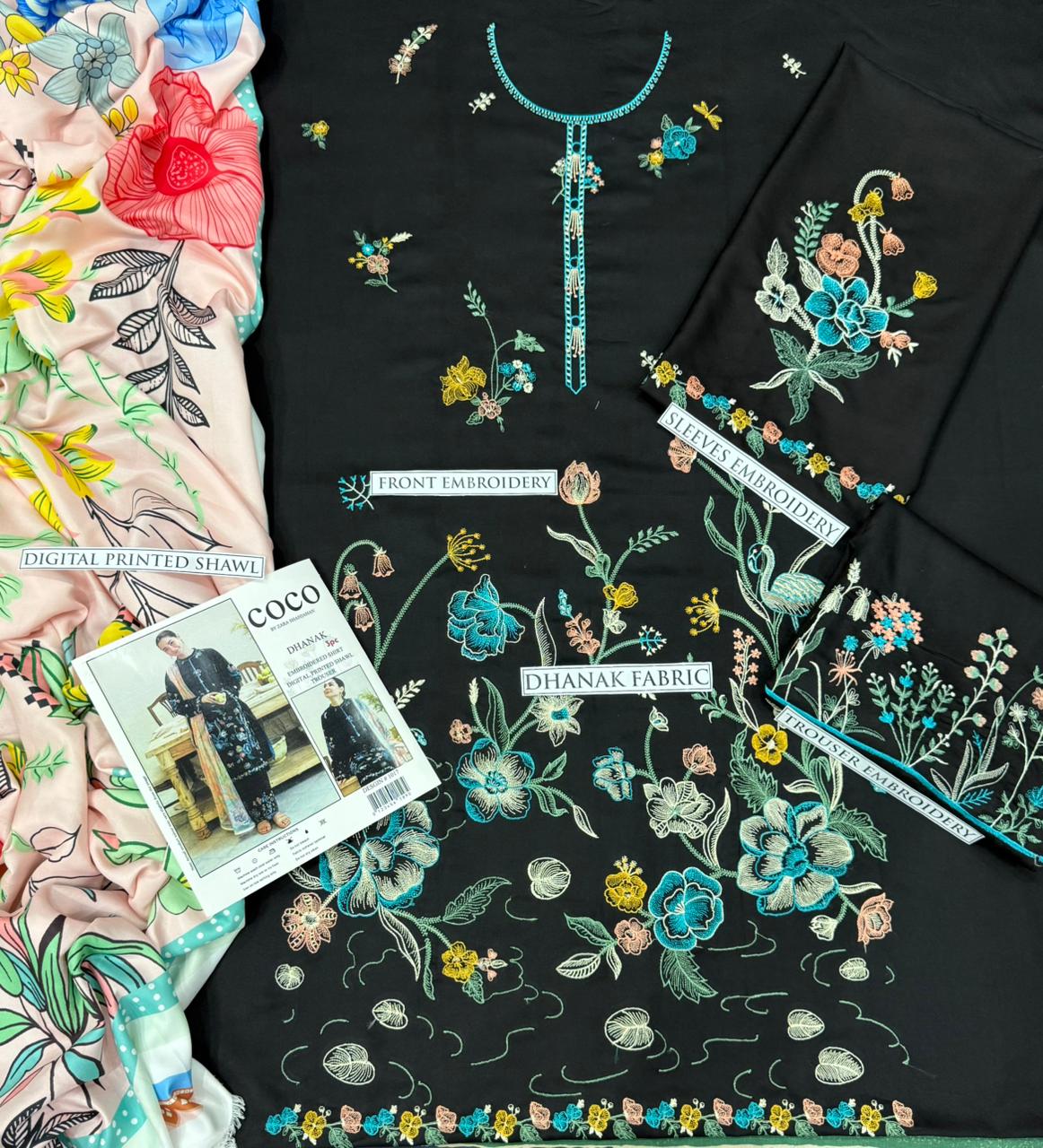 COCO – AIRJET DHANAK 3PC EMBROIDERED SUIT