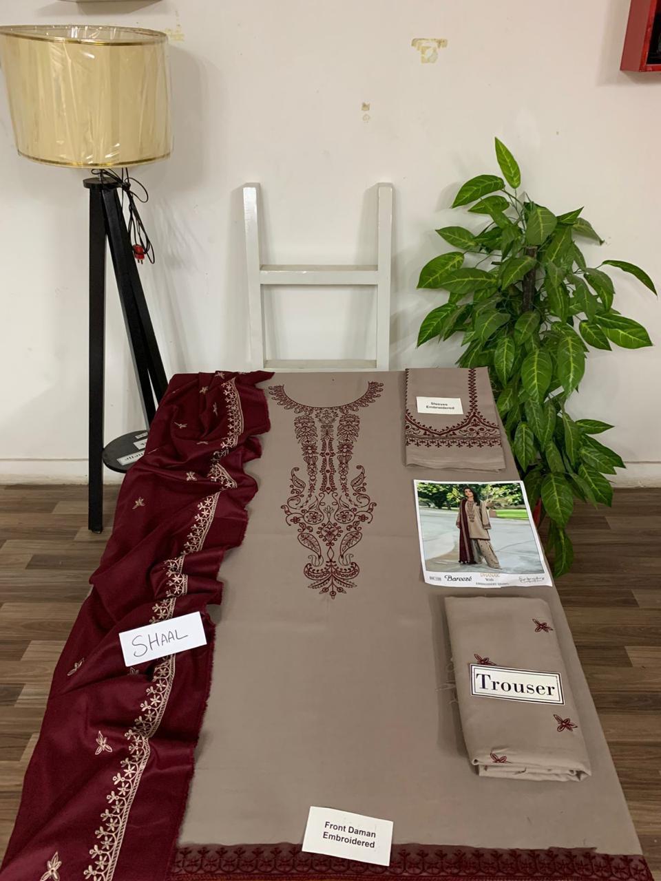 BREEZE – AIRJET DHANAK 3PC EMBROIDERED SUIT